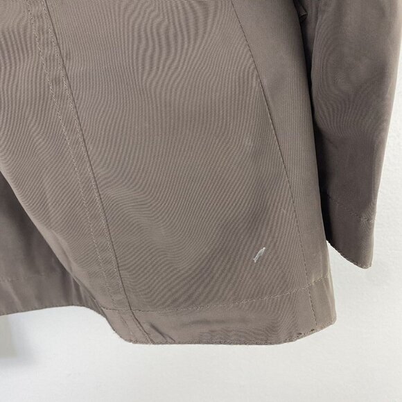 Michael Michael Kors Women's Trench Rain Coat Size S Petite Olive Green Belted - Picture 6 of 10